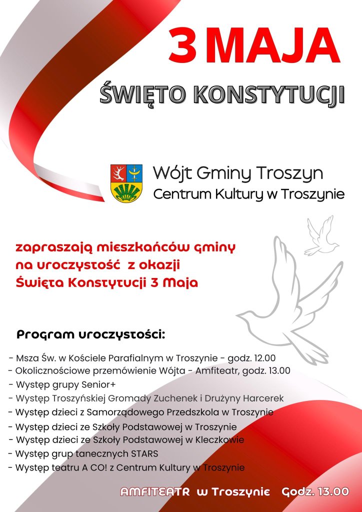 Gminne obchody Święta Konstytucji 3 Maja w Troszynie