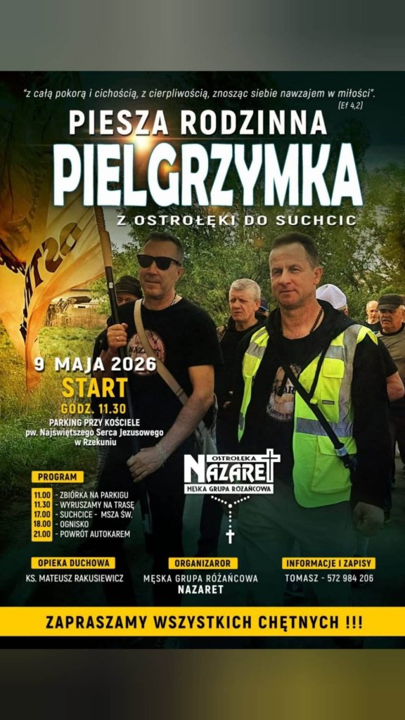 Rodzinna pielgrzymka do Suchcic już 9 maja!