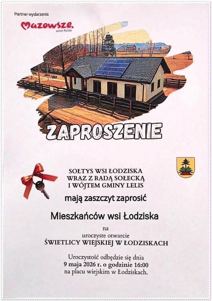 Uroczyste otwarcie świetlicy wiejskiej w Łodziskach