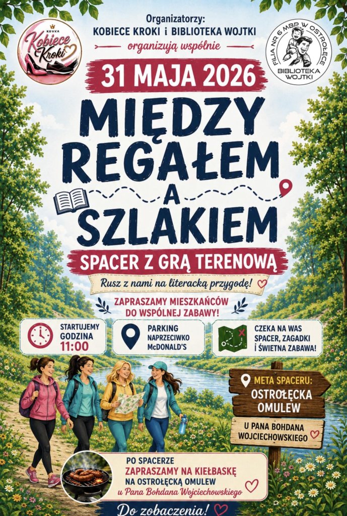 „Między regałem a szlakiem” spacer z grą terenową w Ostrołęce