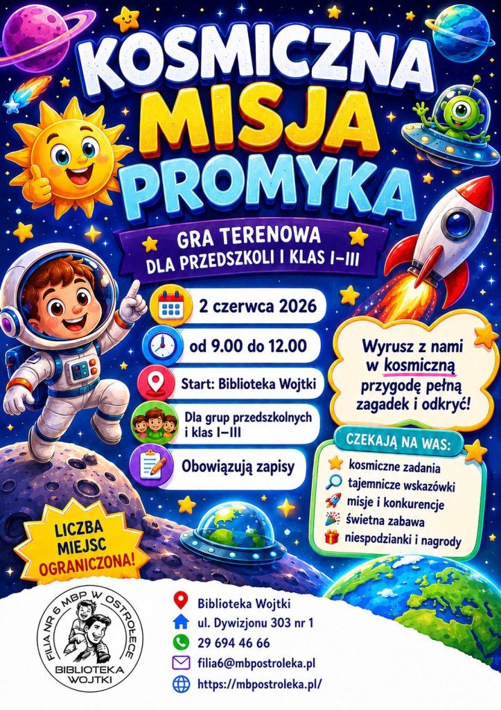 Kosmiczna przygoda w Ostrołęce. Gra terenowa dla przedszkolaków i uczniów!
