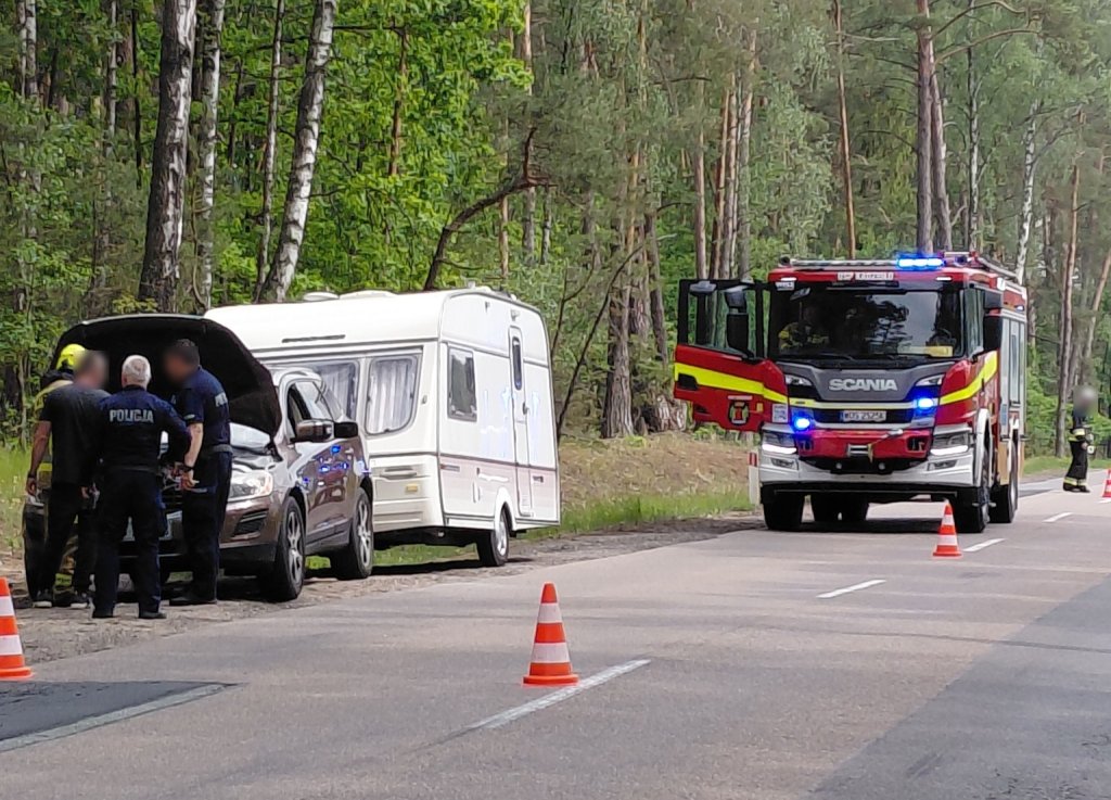 Akcja straży i policji na trasie mazurskiej. Co się wydarzyło?
