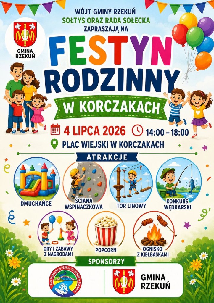 Festyn rodzinny w Korczakach. Gry, konkursy i ognisko z kiełbaskami!