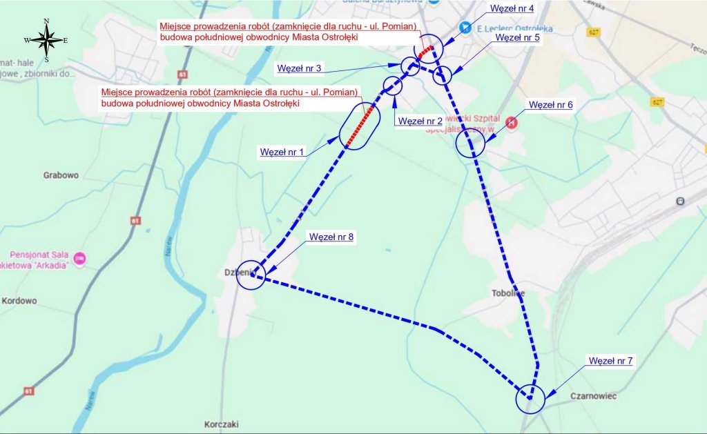 Uwaga, kierowcy! Od poniedziałku zmiany w organizacji ruchu w Ostrołęce [MAPA OBJAZDÓW]