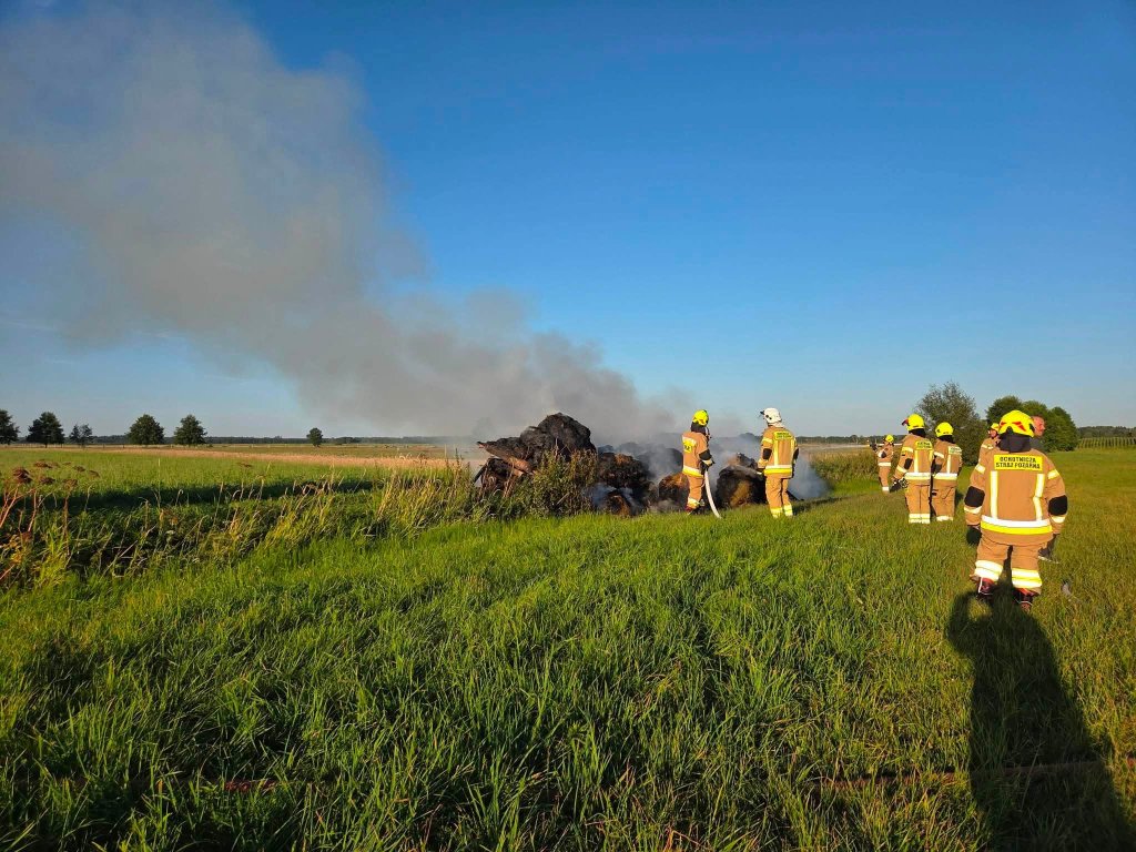 Pożar siana na przyczepie. W akcji trzy jednostki straży [ZDJĘCIA]