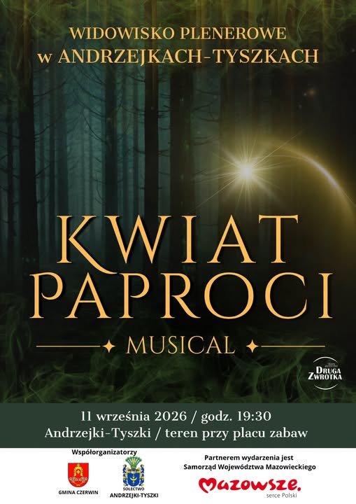 Spektakl plenerowy „Kwiat Paproci” w Andrzejkach-Tyszkach [WIDEO]