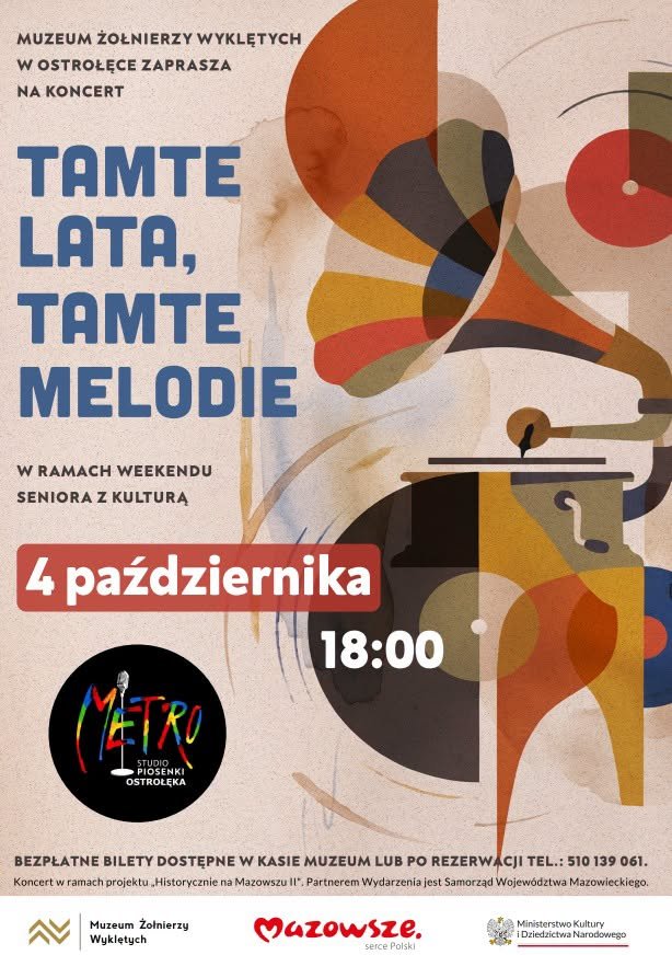 Przeboje sprzed lat w Ostrołęce. Muzeum Żołnierzy Wyklętych zaprasza na koncert!