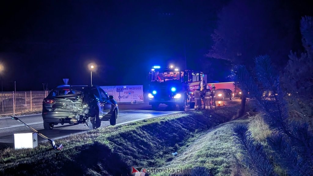 Wypadek pod Ostrołęką! Utrudnienia na ważnej trasie w regionie [WIDEO, ZDJĘCIA]