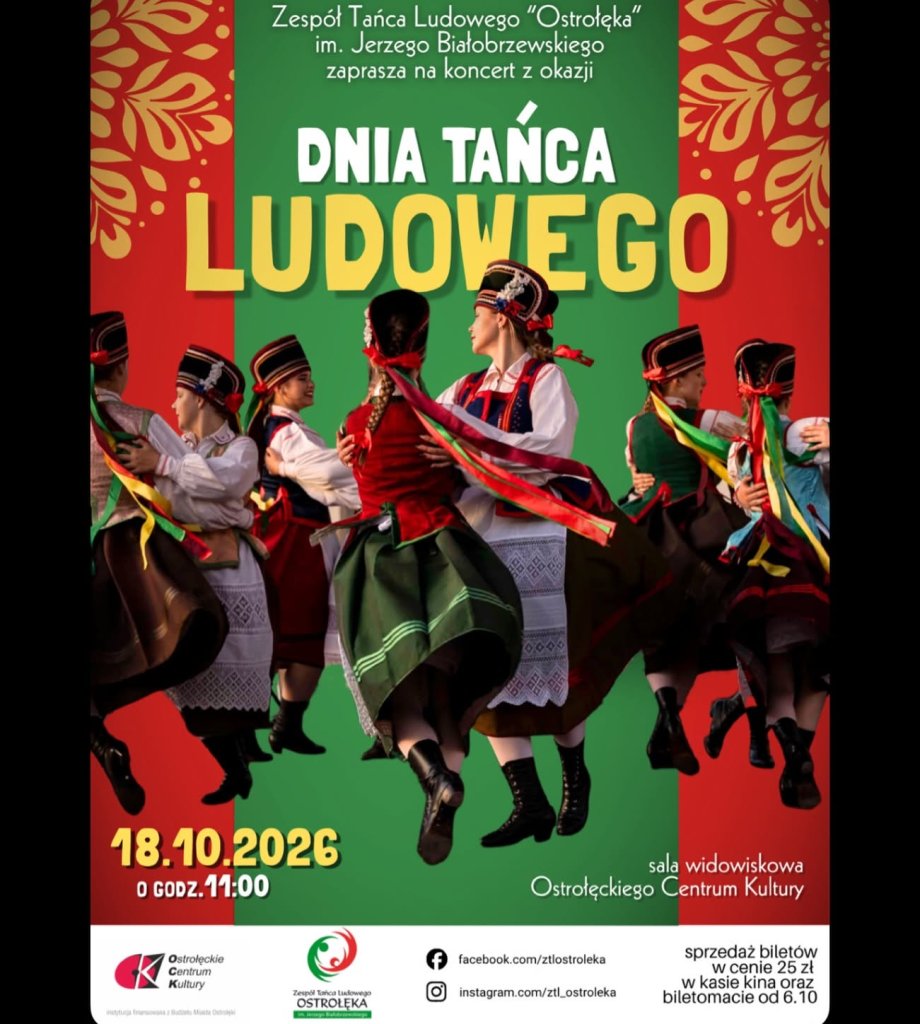 ZTL „Ostrołęka” zaprasza na koncert z okazji Dnia Tańca Ludowego