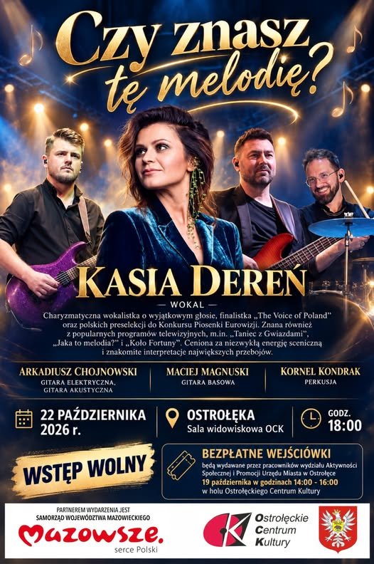 Kasia Dereń wystąpi w Ostrołęckim Centrum Kultury. Znamy szczegóły koncertu!