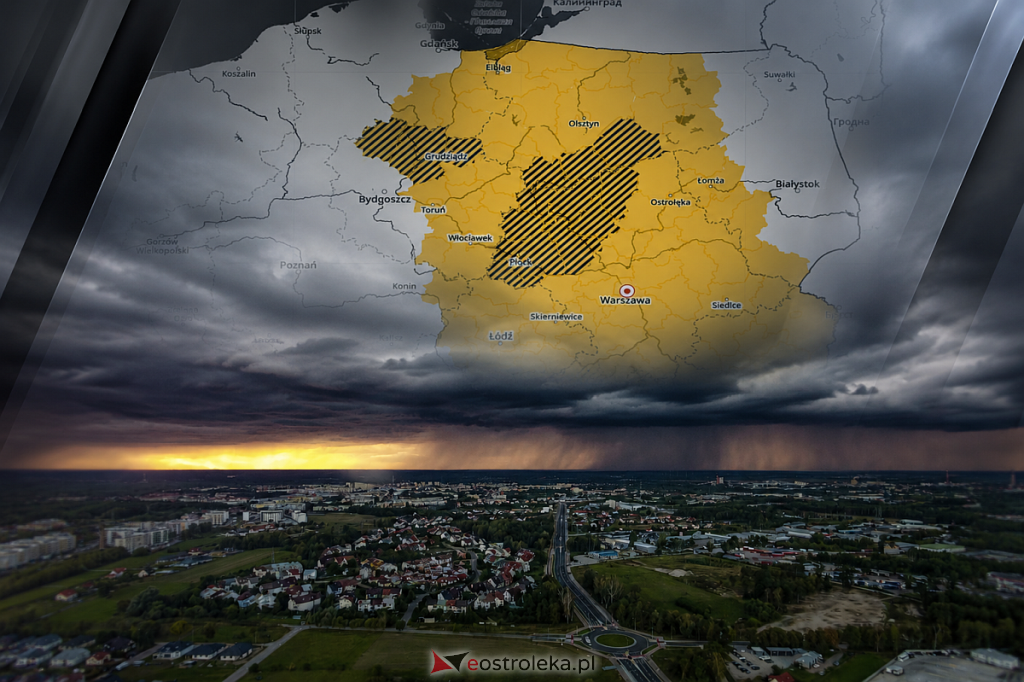 Ciemne chmury nad Ostrołęką. Jest alert I stopnia!