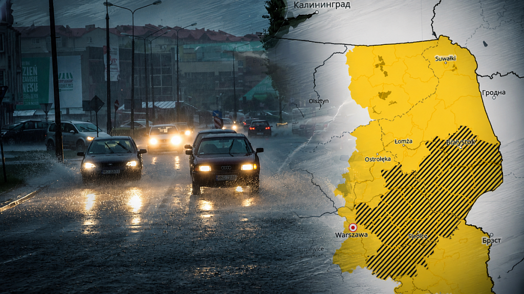 Pogoda nie odpuszcza. Ostrołęka znów w strefie zagrożenia!
