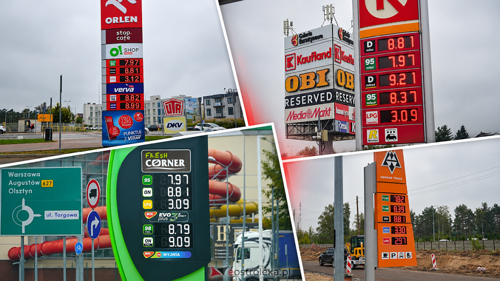 8 zł za benzynę, prawie 9 zł za diesla. Takie są ceny w Ostrołęce [ZDJĘCIA]