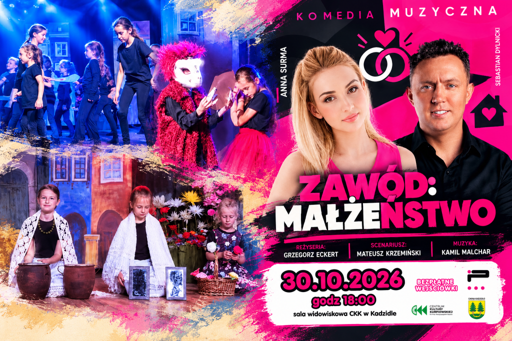 Rano bajka, wieczorem komedia. Kadzidlański Październik Artystyczny zaprasza na teatr!