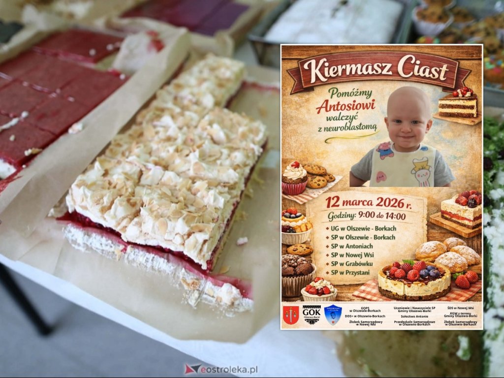 Słodka pomoc w gminie Olszewo-Borki! Kiermasz ciast dla Antosia!