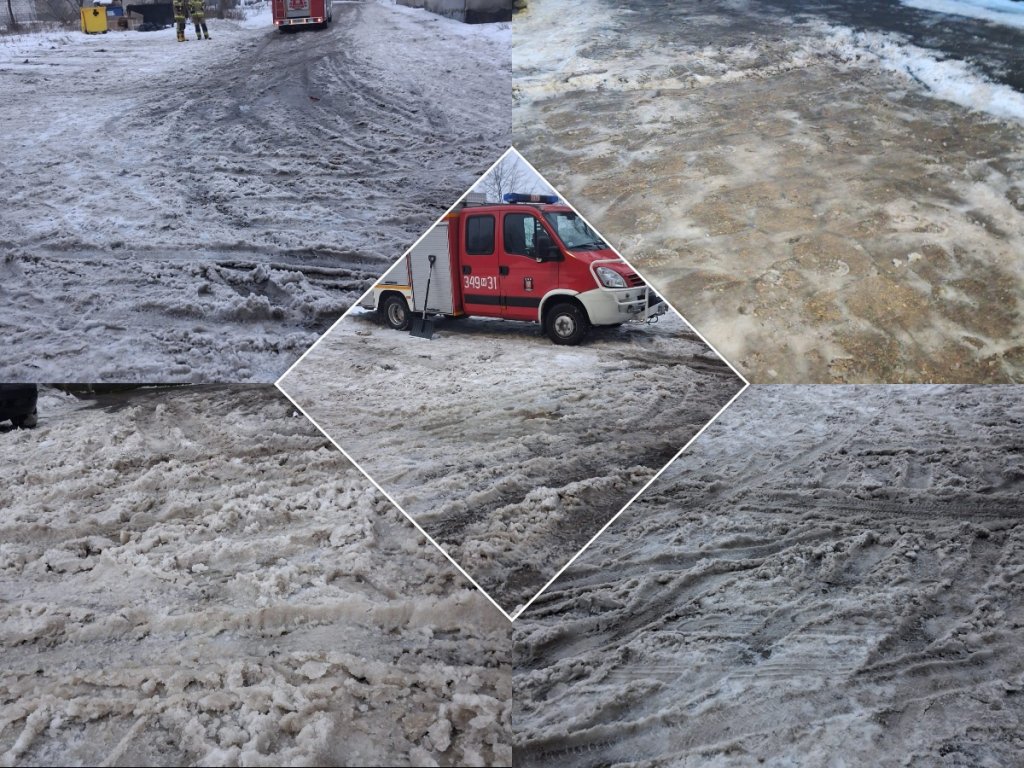 Nietypowa interwencja strażaków. Śnieg blokował dojazd karetek [ZDJĘCIA]