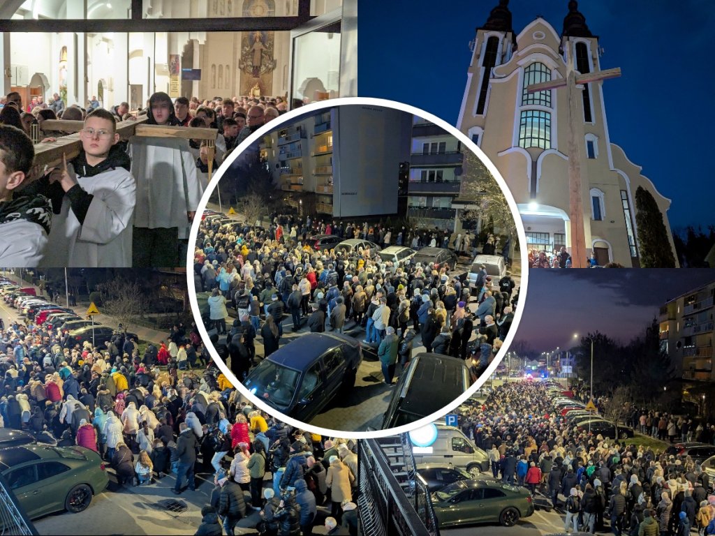 Wielki Piątek. Tłumy na drodze krzyżowej ulicami Ostrołęki [WIDEO, ZDJĘCIA]