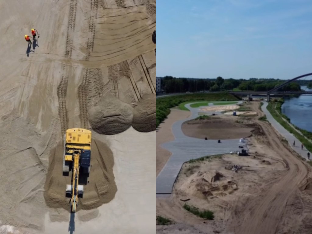 Nadbrzeża Narwi coraz bliżej ukończenia. Prace zaawansowane w ponad połowie [WIDEO]
