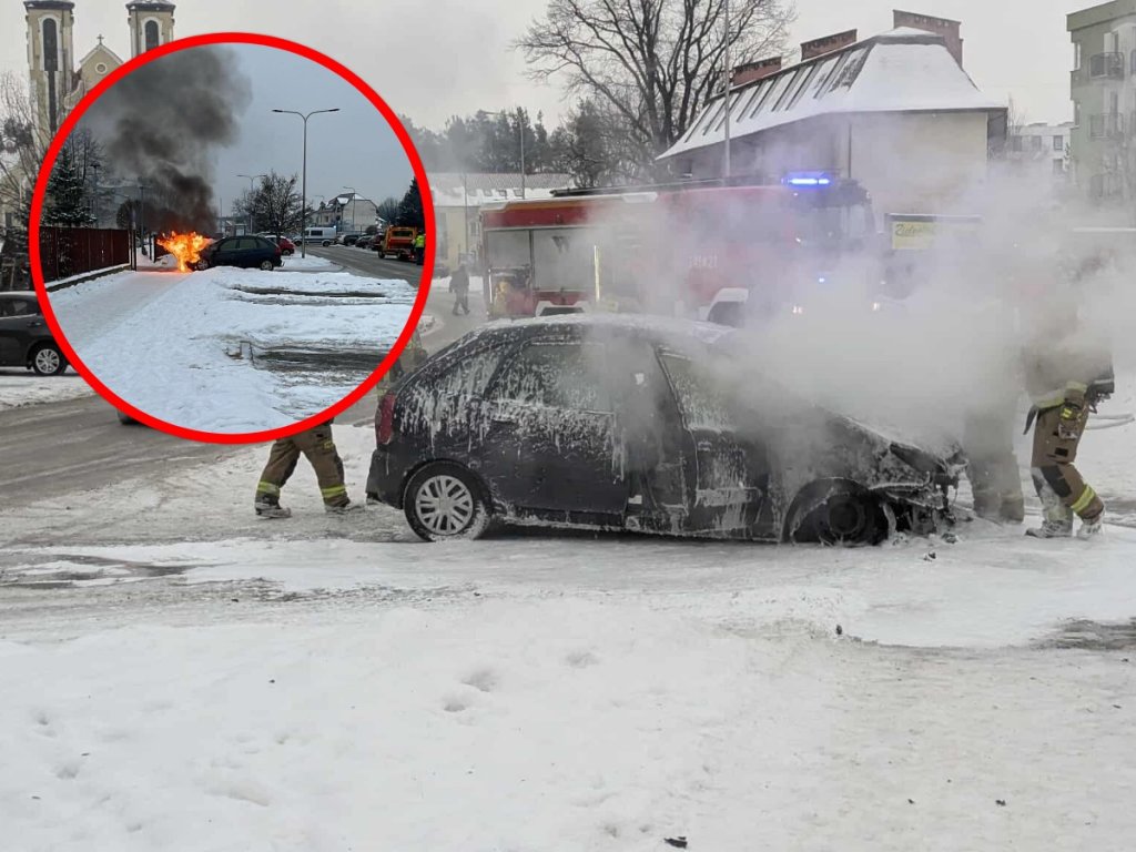 Pożar przy Sikorskiego! Citroen stanął w płomieniach! [WIDEO, ZDJĘCIA]