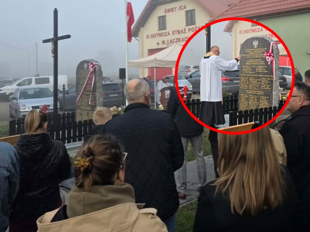 Łączki pamiętają o swoich mieszkańcach. Poświęcono miejsce pamięci ofiar wojny [ZDJĘCIA]