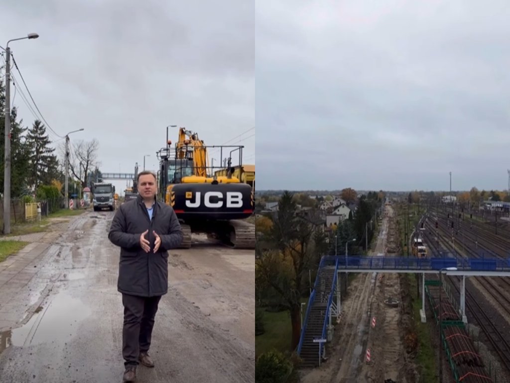 Ulica Kolejowa w Ostrołęce. Przebudowa już za półmetkiem [WIDEO]