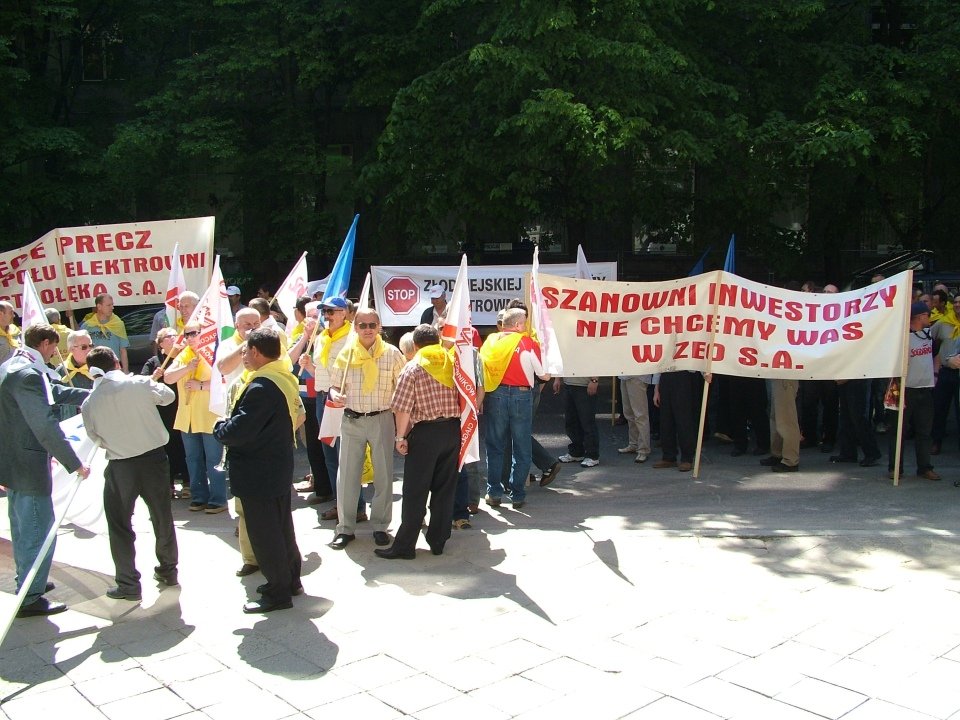 Protest pod ministerstwem. Tak broniono ostrołęckiej elektrowni [ZDJĘCIA]