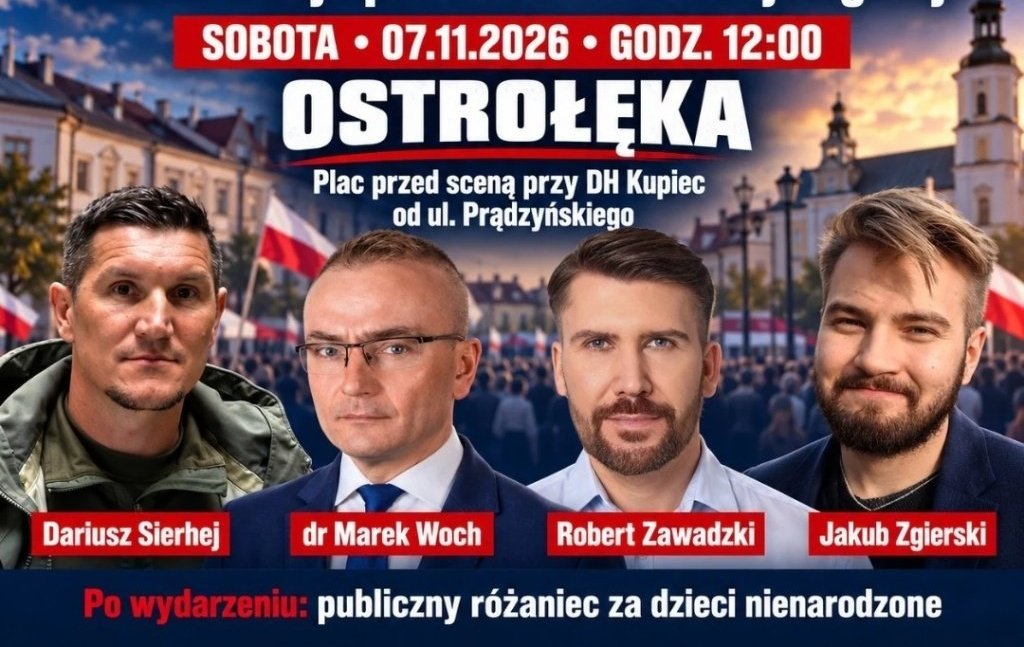 „Obronimy nasz dom!” - manifestacja w Ostrołęce przeciwko masowej migracji