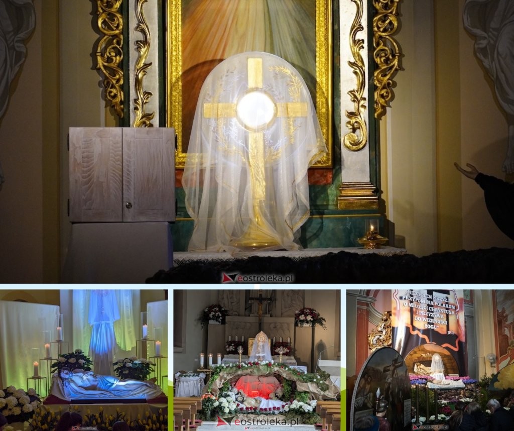 Ostrołęckie kościoły w Wielką Sobotę. Zobacz najpiękniejsze Groby Pańskie w naszym mieście [WIDEO, ZDJĘCIA]