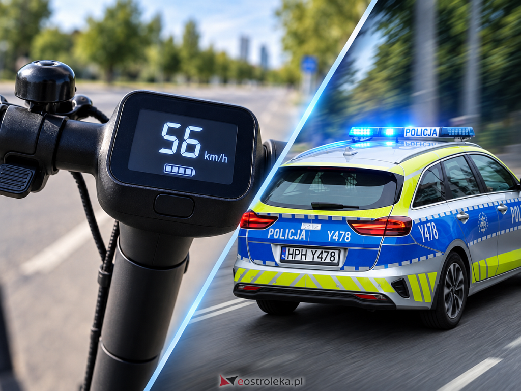 14-latek uciekał przed policją na hulajnodze. Na liczniku aż 56 km/h!
