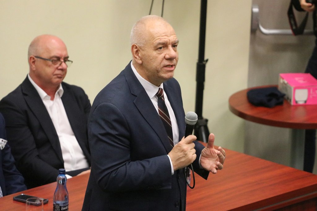 Jacek Sasin w Ostrołęce. Mówił o "dobrej zmianie" [WIDEO, ZDJĘCIA]
