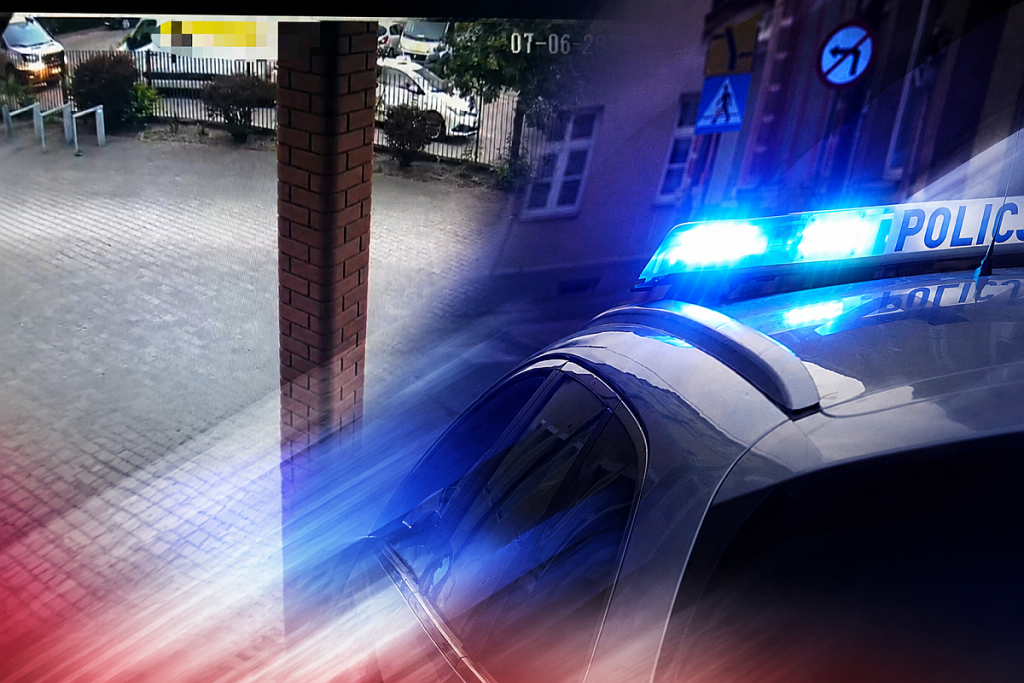 Monitoring wszystko nagrał. Policja szuka kierowcy busa po kolizji w Ostrołęce [WIDEO]