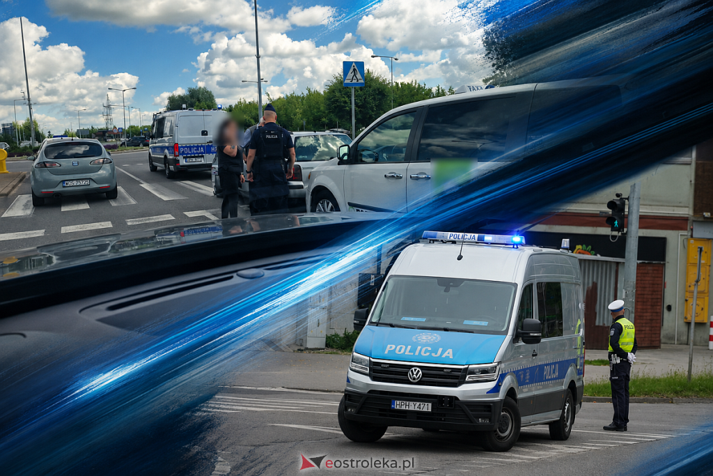 Taksówkarz sprawcą kolizji w Ostrołęce. Posypały się punkty karne [ZDJĘCIA]