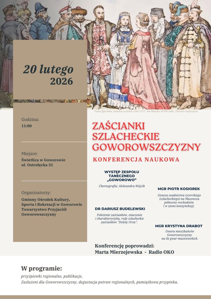 Konferencja naukowa o zaściankach szlacheckich w Goworowie