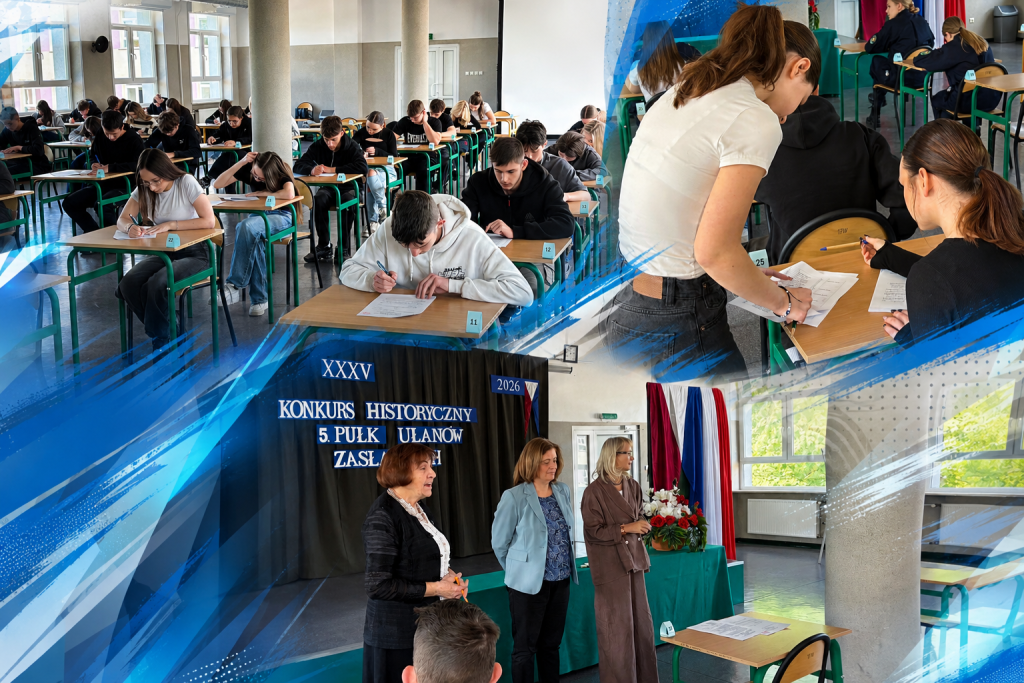 Jubileuszowy konkurs w ZSZ nr 2 w Ostrołęce. Uczniowie sprawdzili wiedzę o patronie szkoły [ZDJĘCIA]