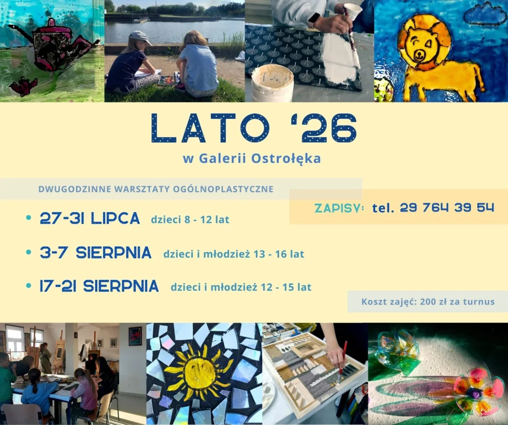 Pędzel w dłoń i na warsztaty! Galeria Ostrołęka zaprasza na twórcze wakacje