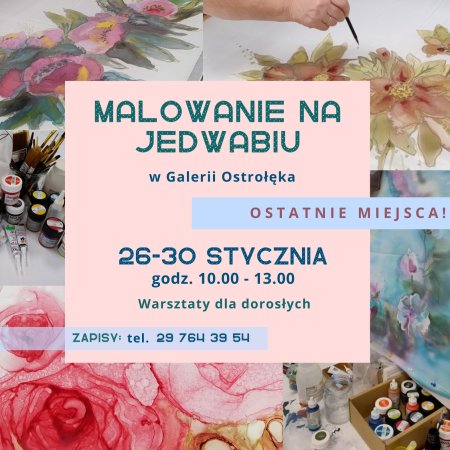 Zimowe warsztaty dla dorosłych. Twórczy tydzień z jedwabiem w Galerii Ostrołęka