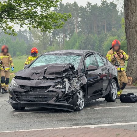 Wypadek pod Ostrołęką! Do szpitala zabrano dwoje dzieci [WIDEO, ZDJĘCIA]