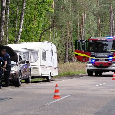 Akcja straży i policji na trasie mazurskiej. Co się wydarzyło?