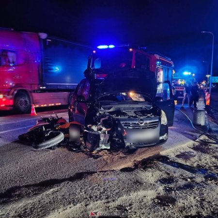 Wypadek na trasie wyjazdowej z Ostrołęki. Duże utrudnienia [WIDEO, ZDJĘCIA]