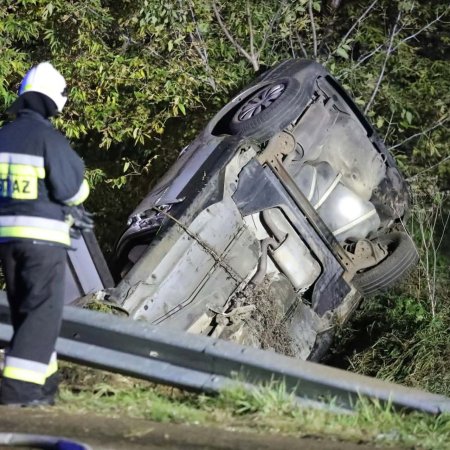 Dachowanie na trasie Kadzidło – Jeglijowiec. Jedna osoba poszkodowana! [WIDEO, ZDJĘCIA]