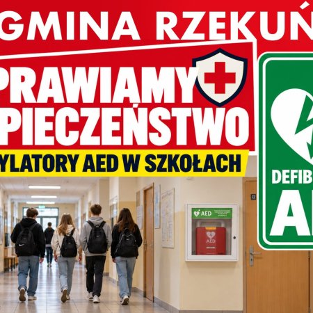 Mogą uratować życie! Siedem takich urządzeń trafi do szkół w gminie Rzekuń