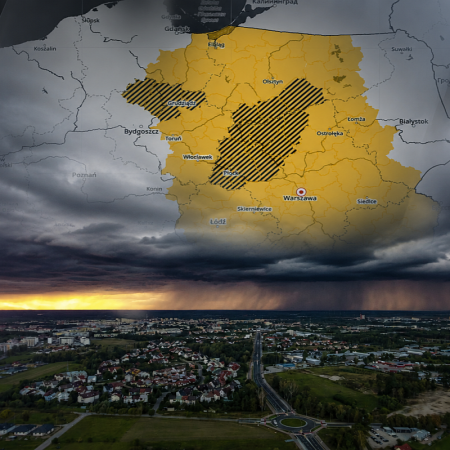 Ciemne chmury nad Ostrołęką. Jest alert I stopnia!