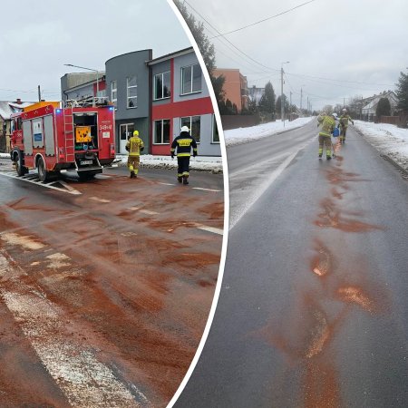 Interwencja na drodze krajowej. W akcji strażacy i GDDKiA