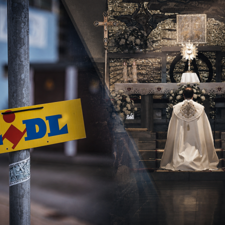 Wierni nie kryli zaskoczenia. W kościele usłyszeli o "niemieckim Lidlu"