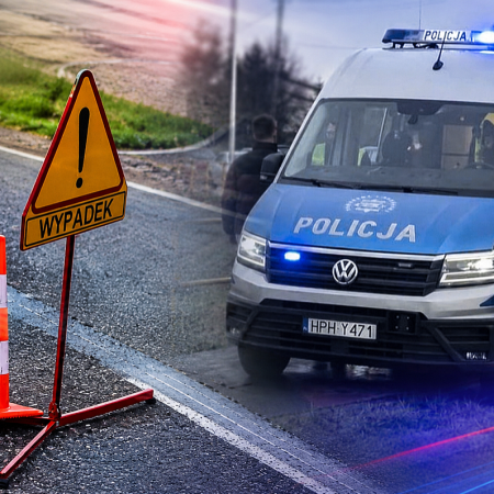 Ciężarówka uderzyła w Toyotę. Osobówka wypadła z drogi i dachowała