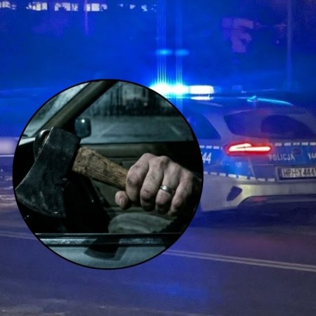 Horror w Ostrołęce! Wsiadł do auta z siekierą i kazał jechać