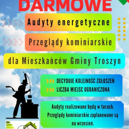 Ruszył nabór na bezpłatne audyty energetyczne i przeglądy kominiarskie w gminie Troszyn