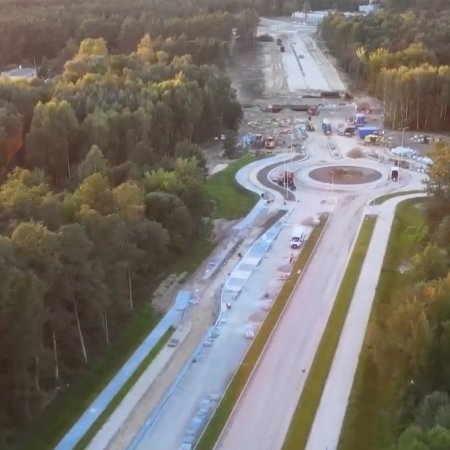 Obwodnica Ostrołęki rośnie w oczach. Zobacz najnowsze nagranie z budowy [WIDEO]