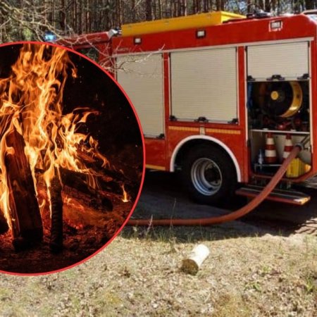Ogień bez nadzoru pod samym lasem! Głupota czy błąd?