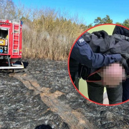 53-latek podpalił własne podwórko i zaatakował strażaków. Interweniowała policja [ZDJĘCIA]